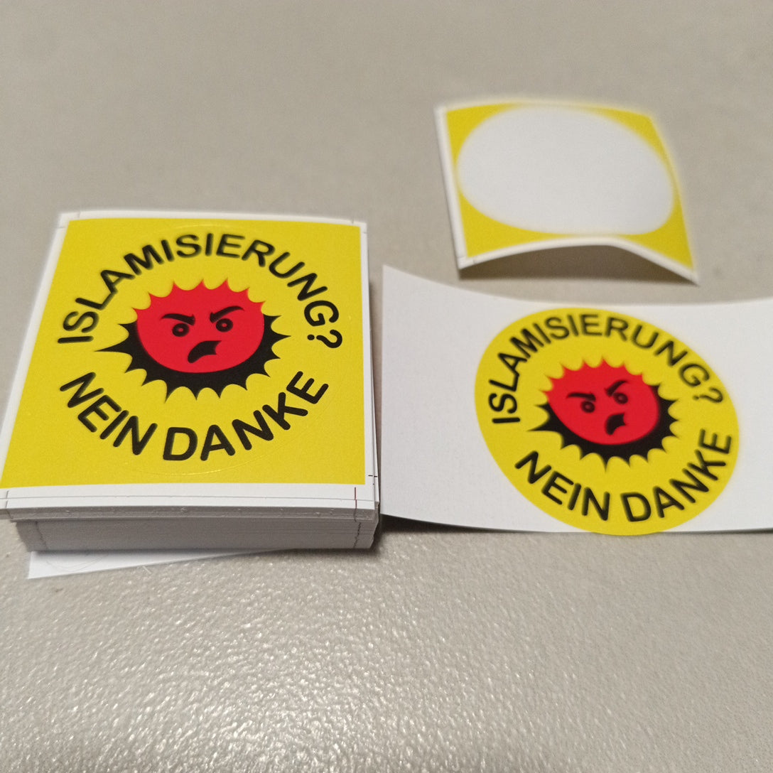 50-1000 Islamisierung? Nein Danke! Aufkleber Sticker